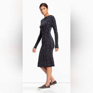 Anatomie Women’s The Kalua Jersey wrap dress long sleeve python print dress L